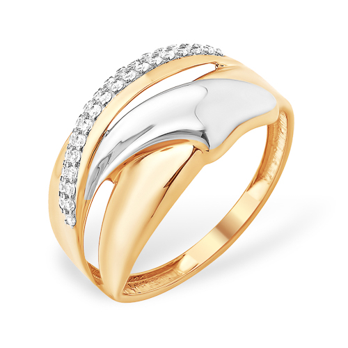 Кольцо из золота с камнем Фианит фото, цены