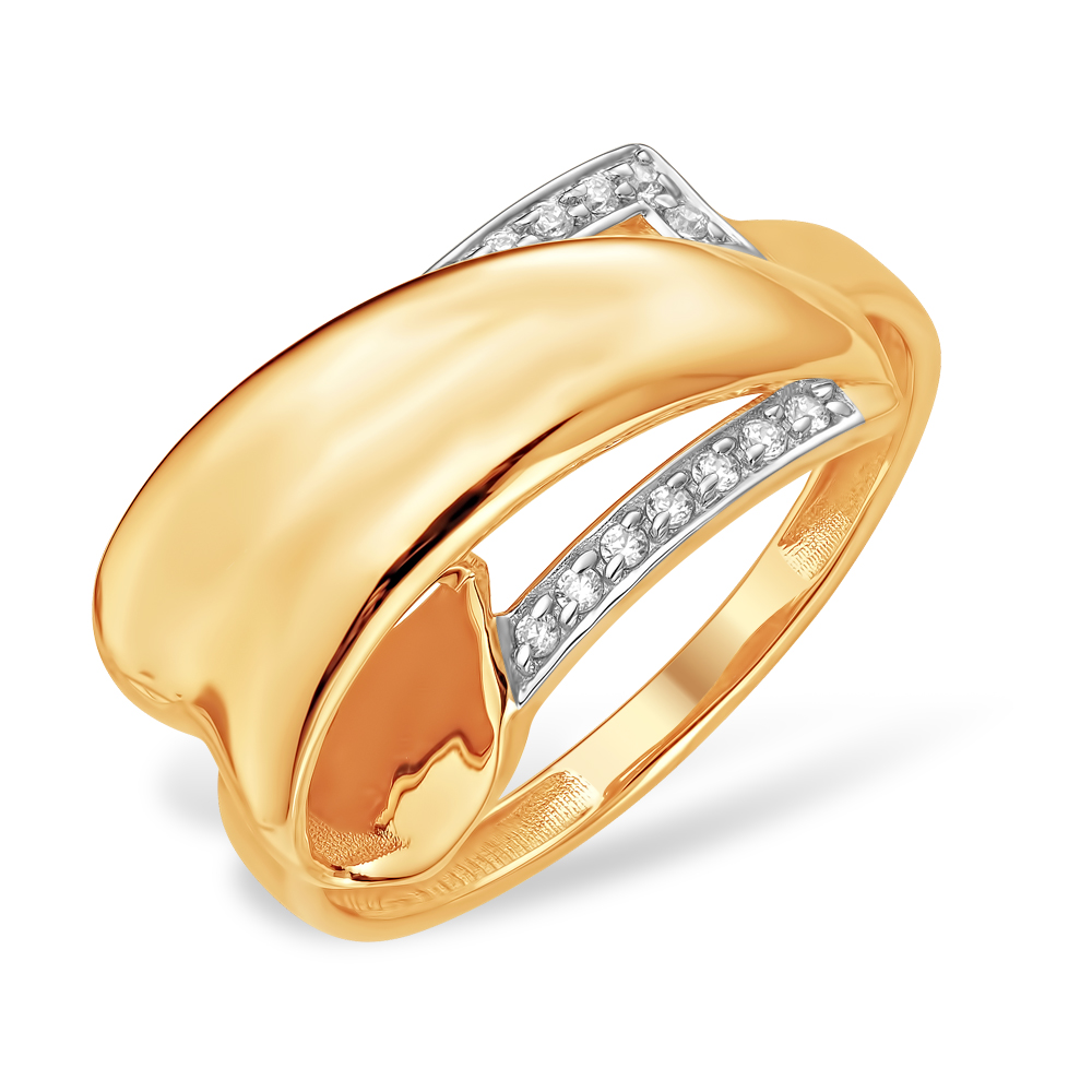 Кольцо из золота с камнем Фианит фото, цены