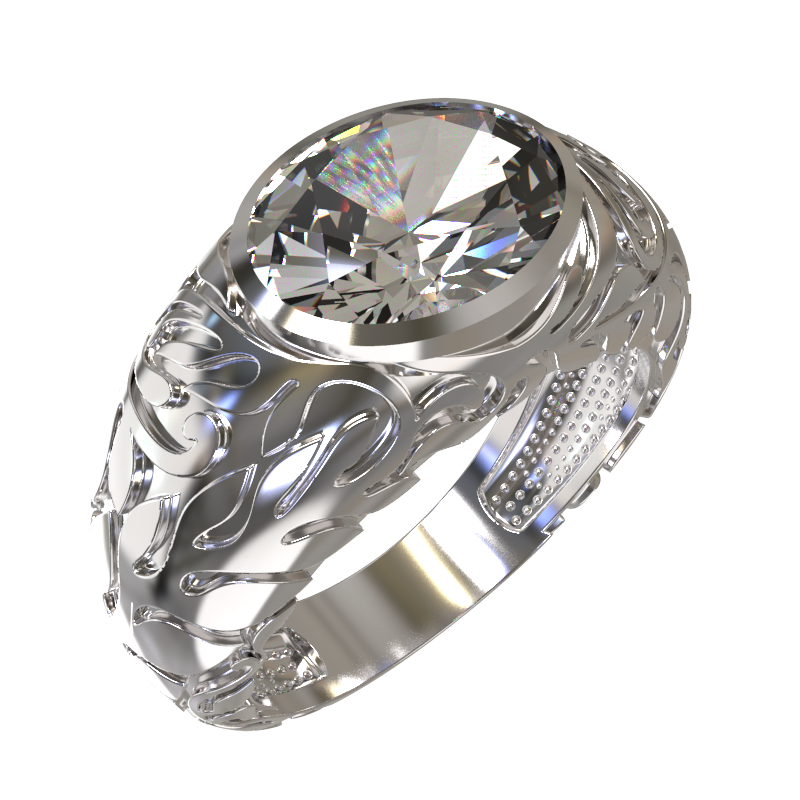 Кольцо из серебра с камнем Фианит фото, цены