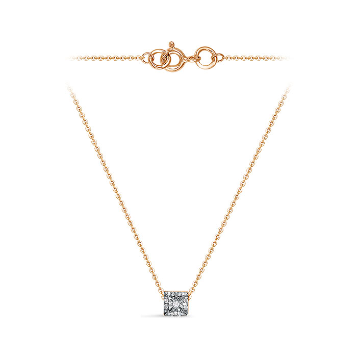 Колье из золота с камнем Бриллиант фото, цены