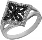 Кольцо из серебра с камнем Циркон, Куб цирконий фото, цены