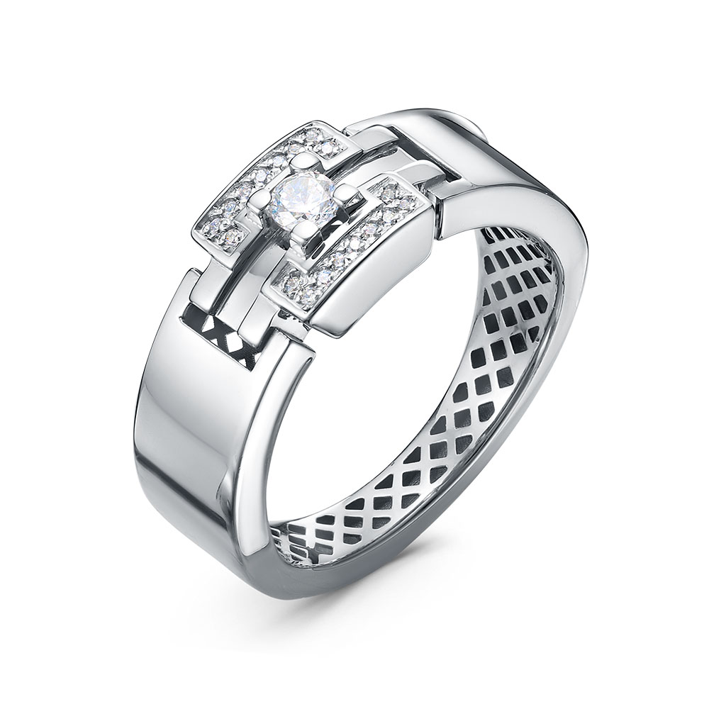 Кольцо из серебра с камнем Фианит фото, цены