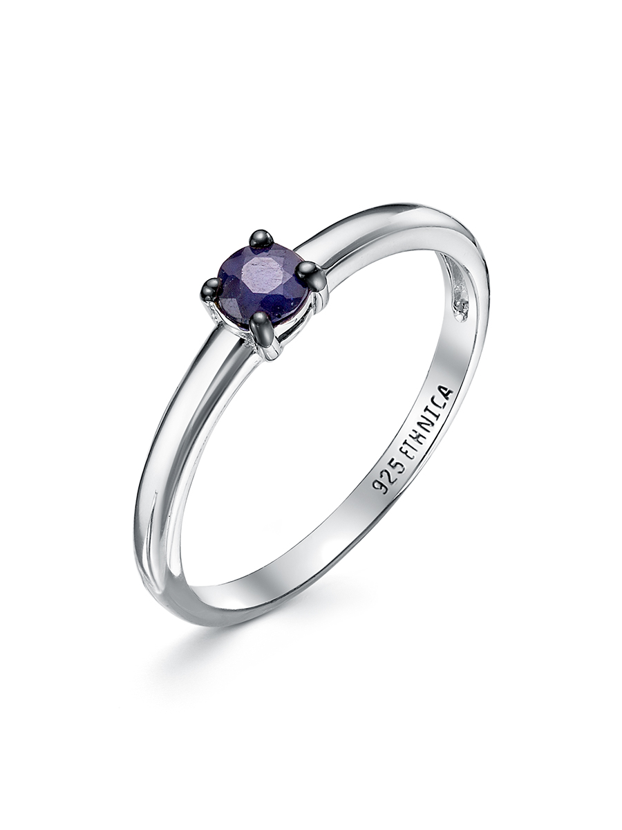 Кольцо из серебра с камнем Сапфир фото, цены