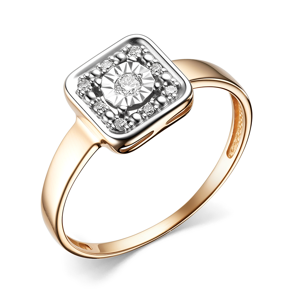 Кольцо из золота с камнем Бриллиант фото, цены