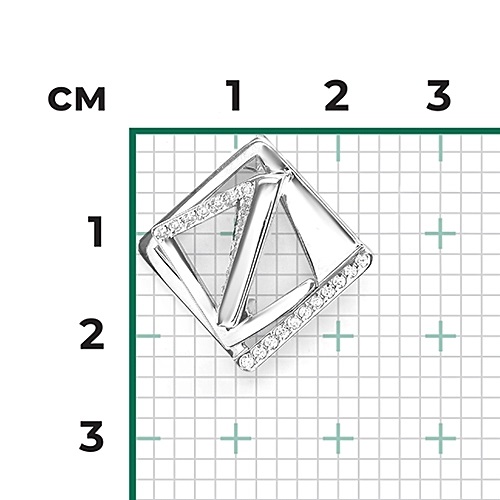 Подвеска из серебра с камнем Фианит фото, цены