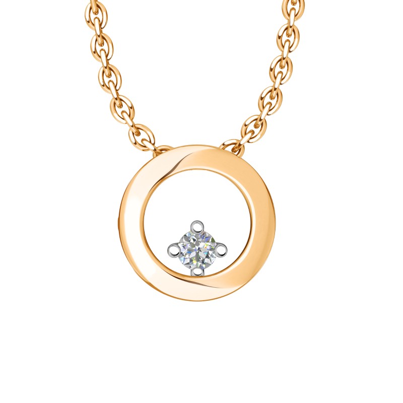 Подвеска из золота с камнем Фианит фото, цены