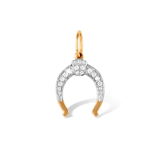 Подвеска из золота с камнем Фианит фото, цены