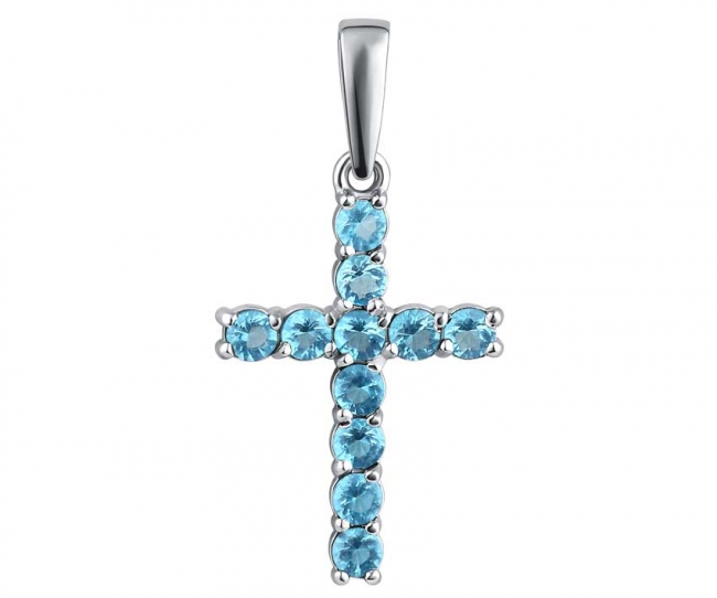 Подвеска из серебра с камнем Фианит фото, цены