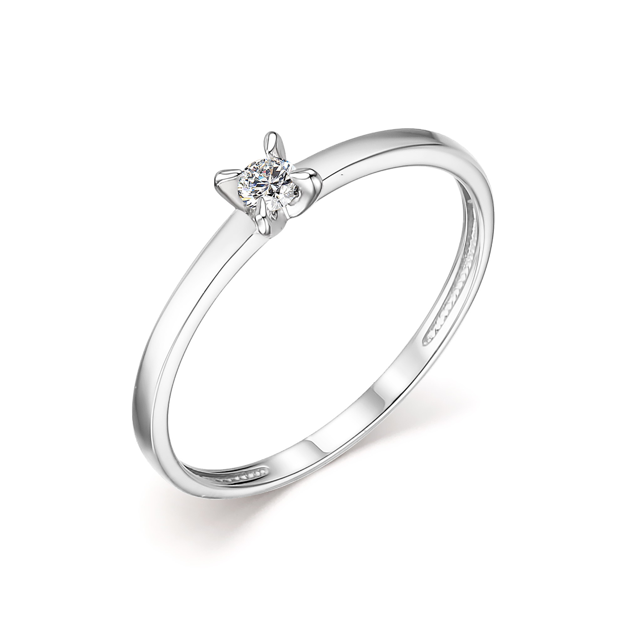 Кольцо из золота с камнем Бриллиант фото, цены