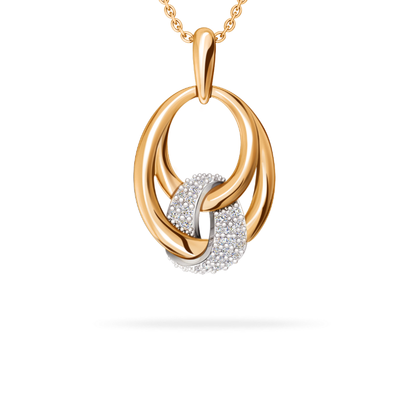 Подвеска из золота с камнем Фианит фото, цены