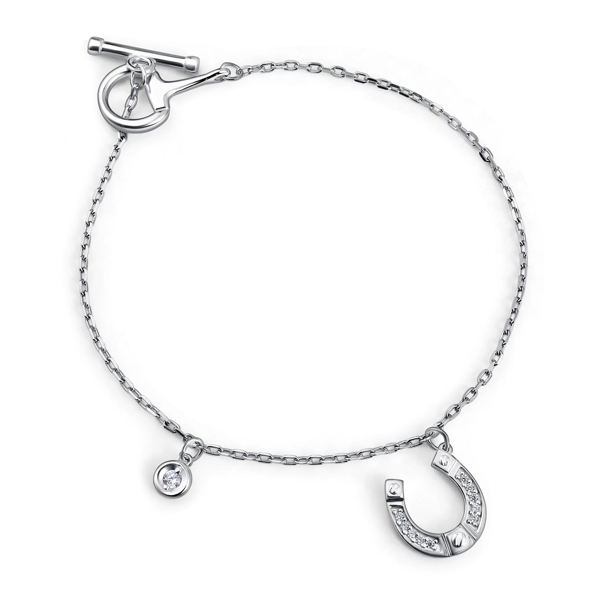 Браслет из серебра с камнем Фианит фото, цены