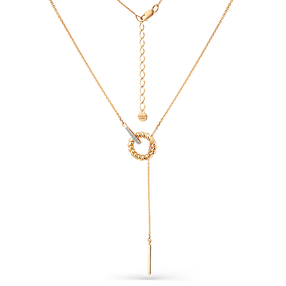 Колье из золота с камнем Фианит фото, цены