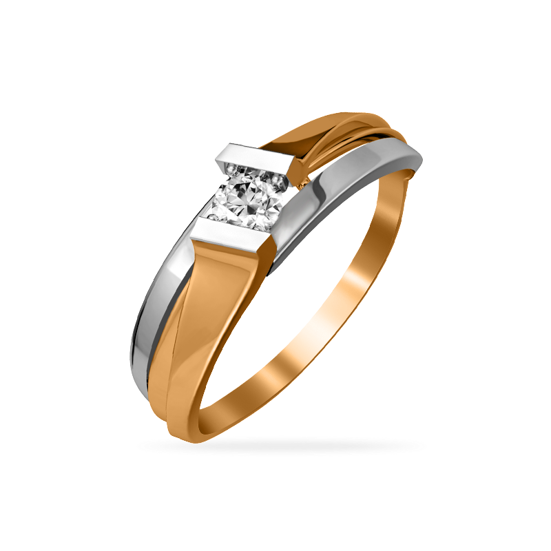 Кольцо из золота с камнем Фианит фото, цены