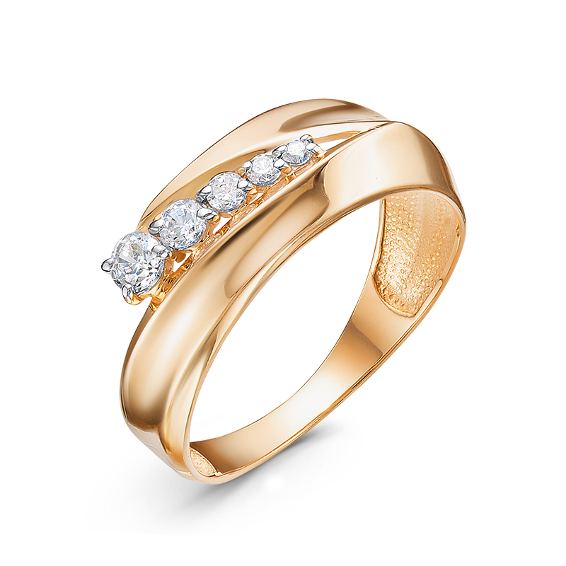 Кольцо из золота с камнем Фианит фото, цены