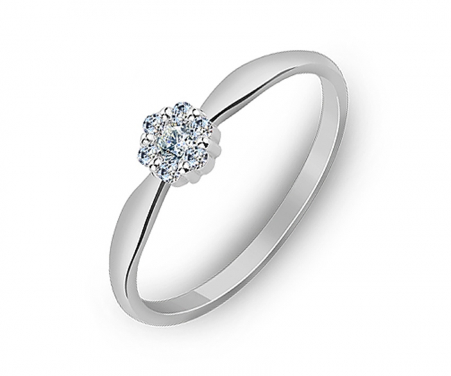 Кольцо из серебра с камнем Фианит фото, цены