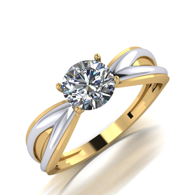 Кольцо из золота с камнем Фианит фото, цены