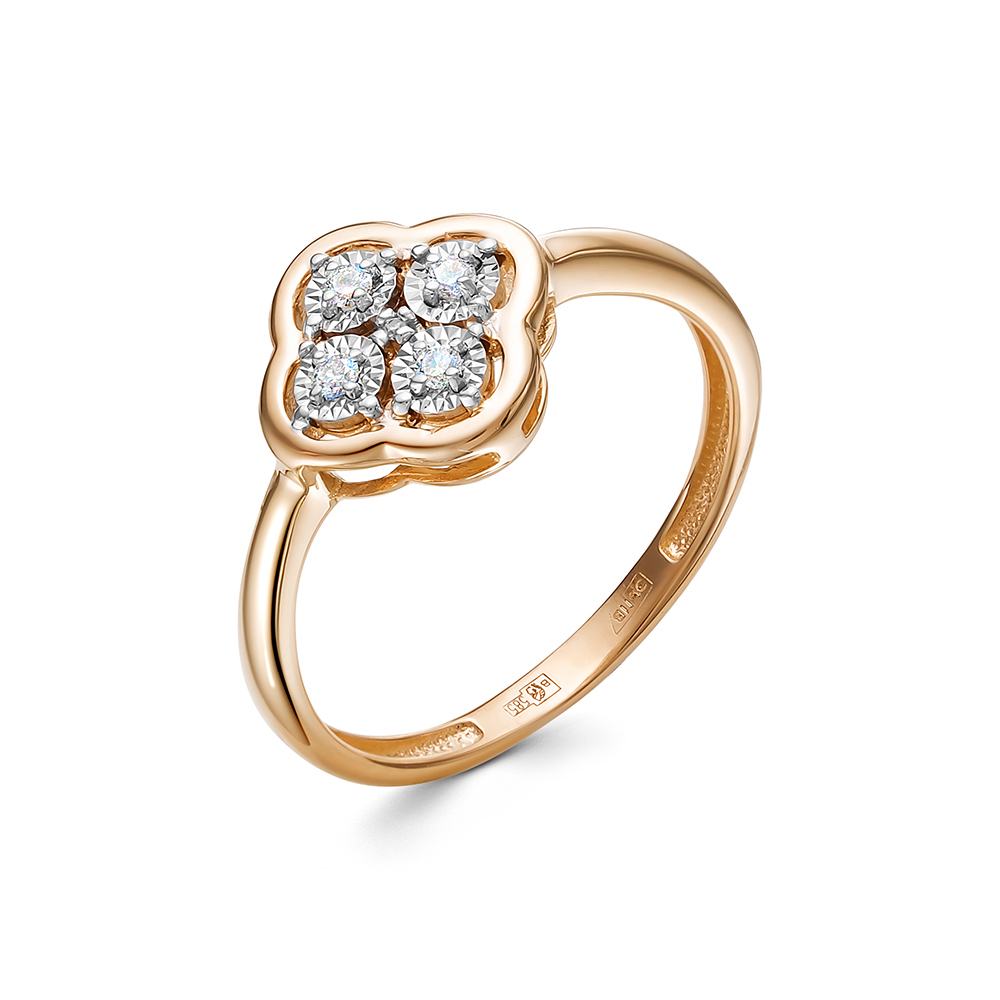 Кольцо из золота с камнем Бриллиант фото, цены