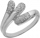 Кольцо из серебра с камнем Куб цирконий фото, цены