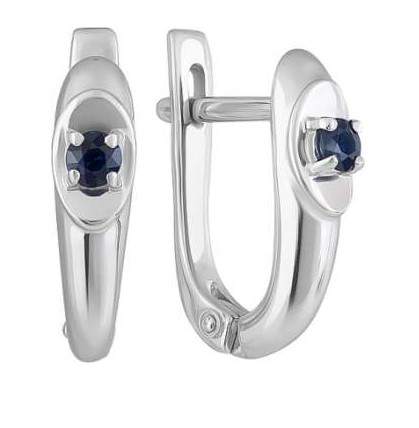 Серьги из золота с камнем Бриллиант фото, цены