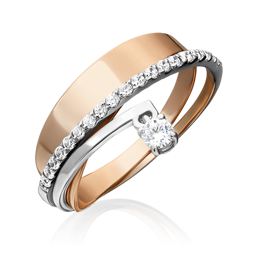 Кольцо из золота с камнем Фианит фото, цены