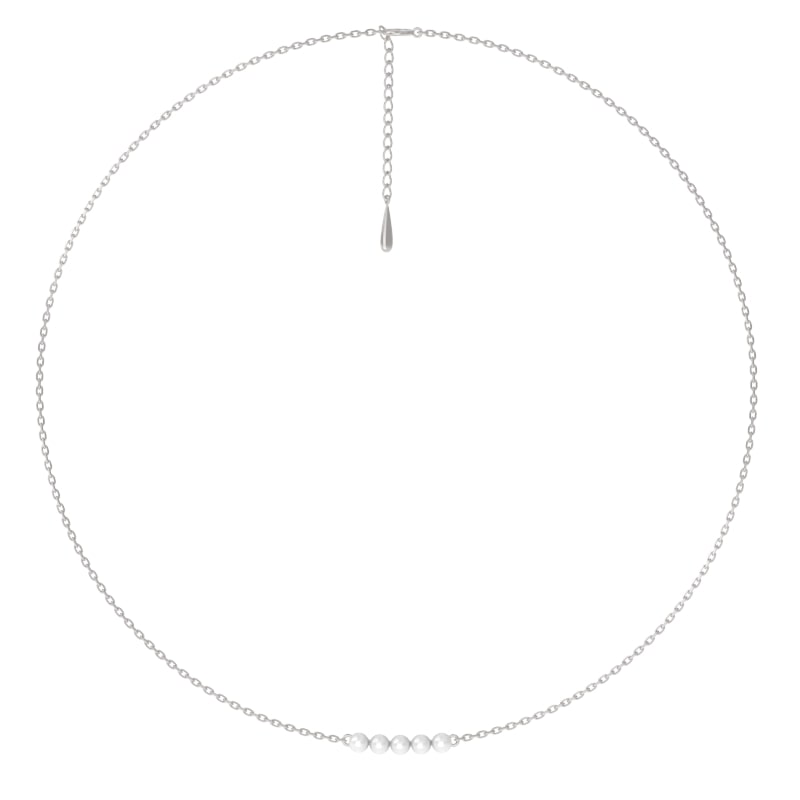 Колье из серебра с камнем Жемчуг фото, цены