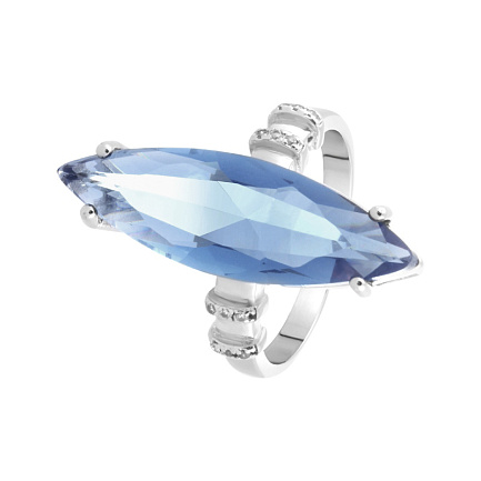 Кольцо из серебра с камнем Циркон, Ситалл фото, цены