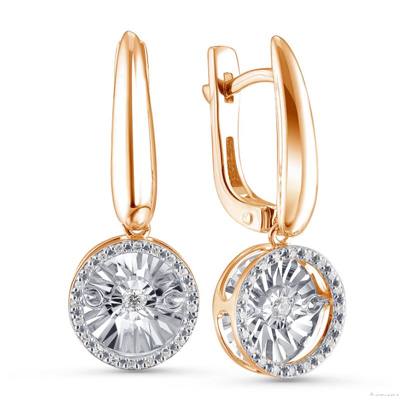 Серьги из золота с камнем Бриллиант,  фото, цены