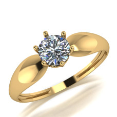 Кольцо из золота с камнем Фианит фото, цены