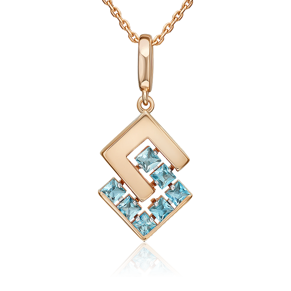 Подвеска из золота с камнем Топаз фото, цены