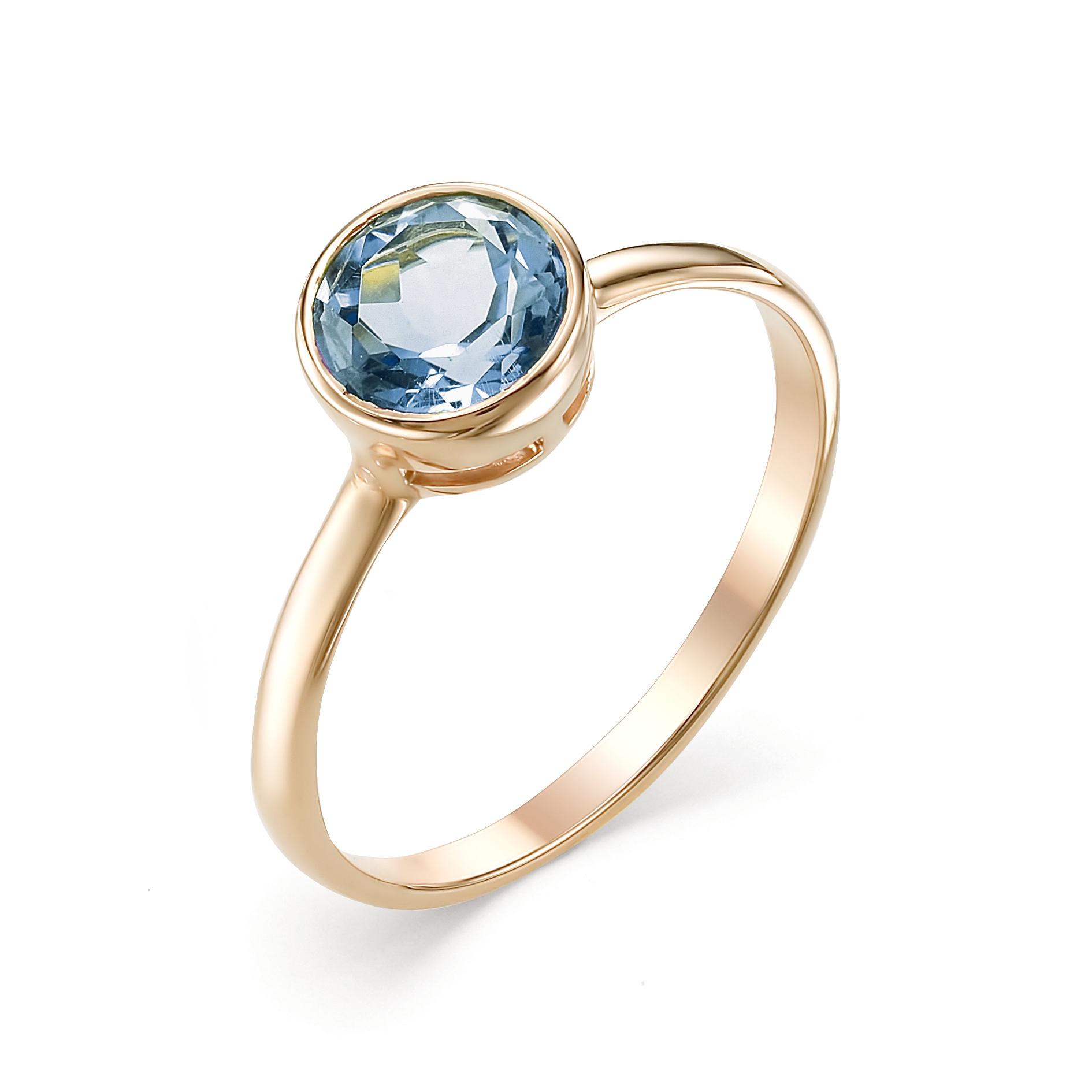 Кольцо из золота с камнем Лондон топаз фото, цены