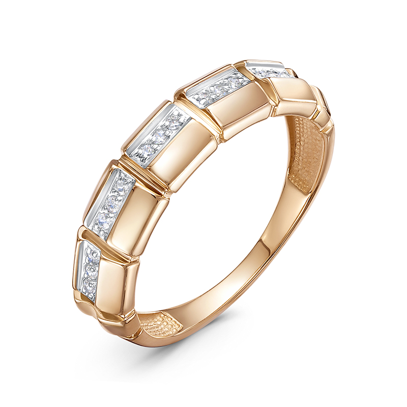 Кольцо из золота с камнем Фианит фото, цены