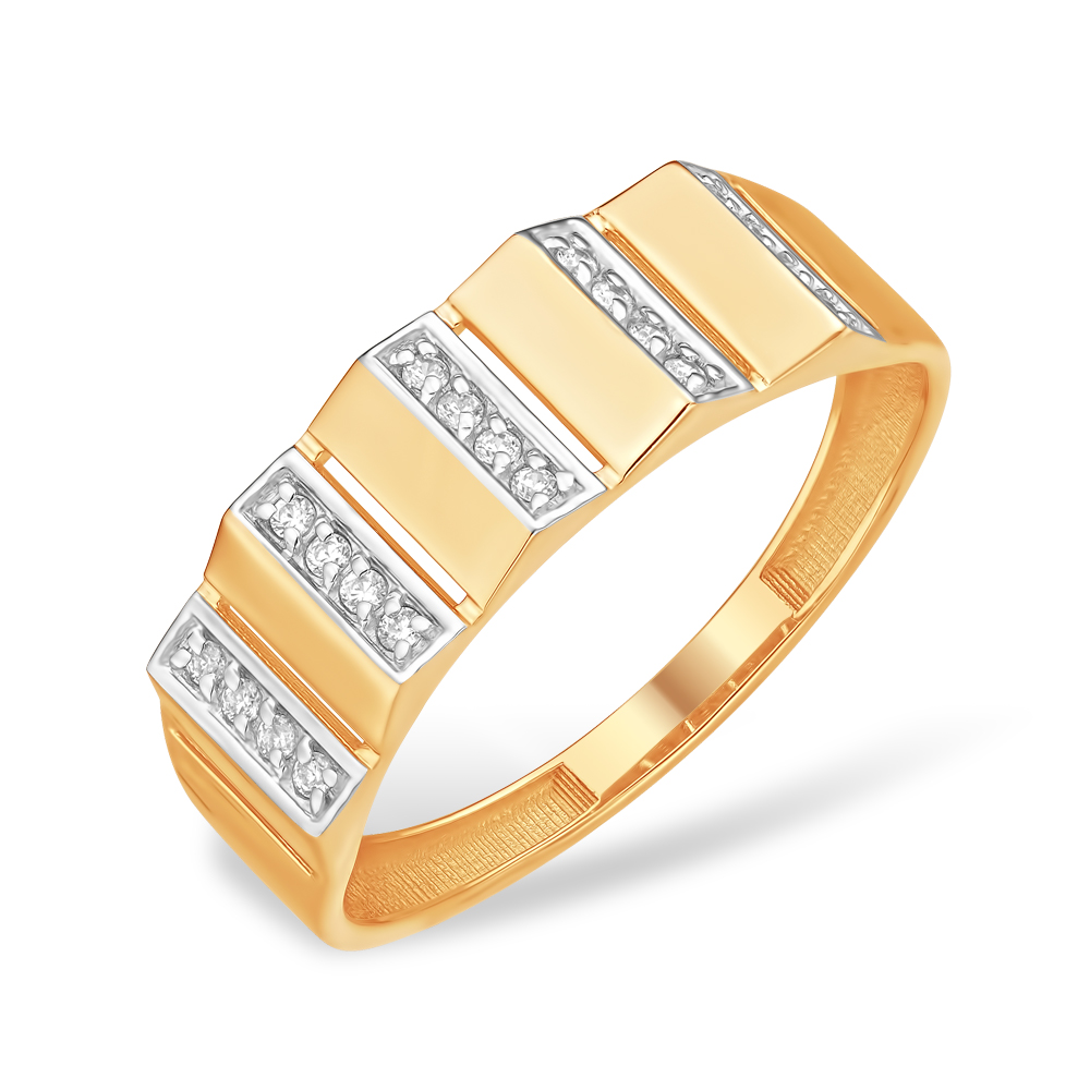 Кольцо из золота с камнем Фианит фото, цены