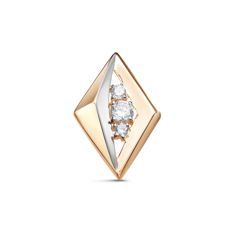 Подвеска из золота с камнем Фианит фото, цены