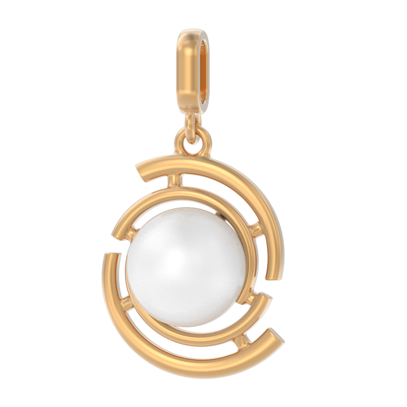 Подвеска из золота с камнем Жемчуг фото, цены