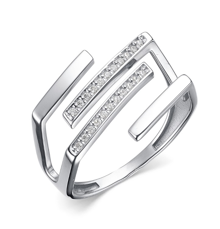 Кольцо из серебра с камнем Фианит фото, цены