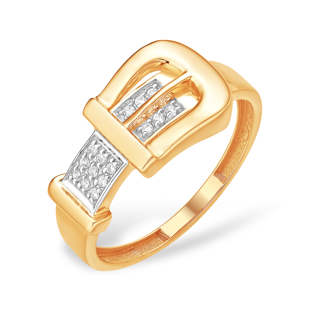 Кольцо из золота с камнем Фианит фото, цены