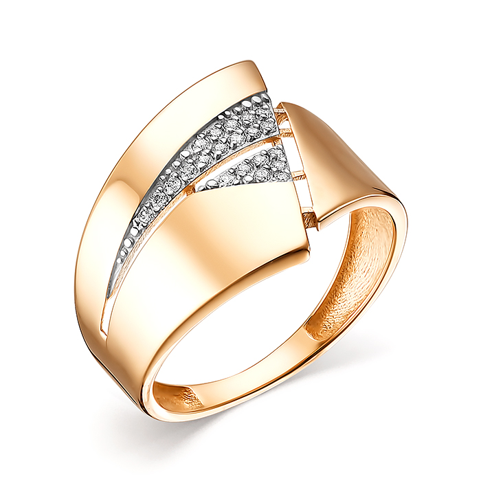 Кольцо из золота с камнем Фианит фото, цены