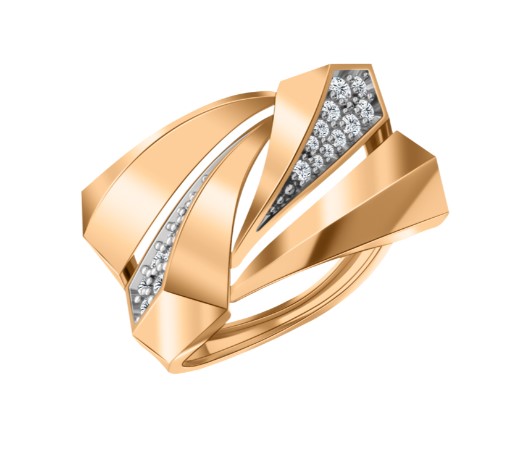 Кольцо из золота с камнем Фианит фото, цены