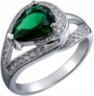 Кольцо из серебра с камнем Циркон фото, цены