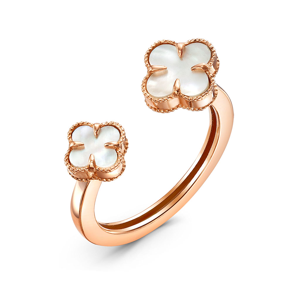 Кольцо из золота с камнем Перламутр фото, цены