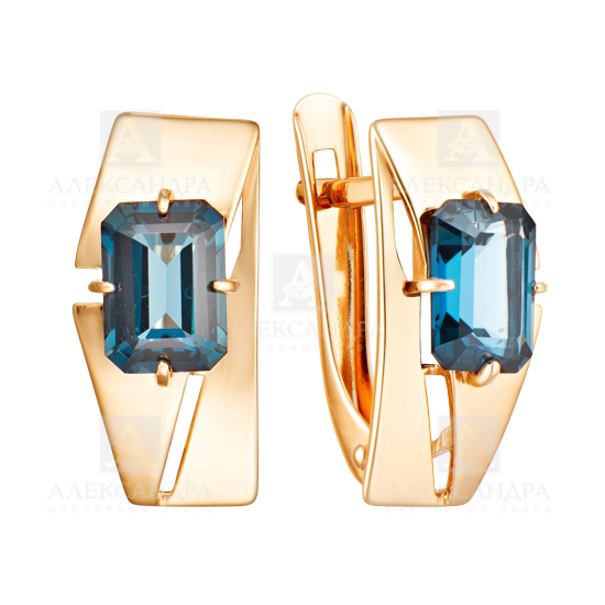 Серьги из золота с камнем аметист фото, цены