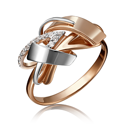 Кольцо из золота с камнем Фианит фото, цены