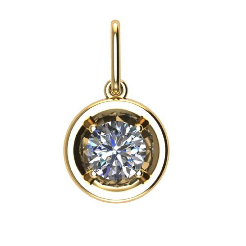 Подвеска из золота с камнем Фианит фото, цены