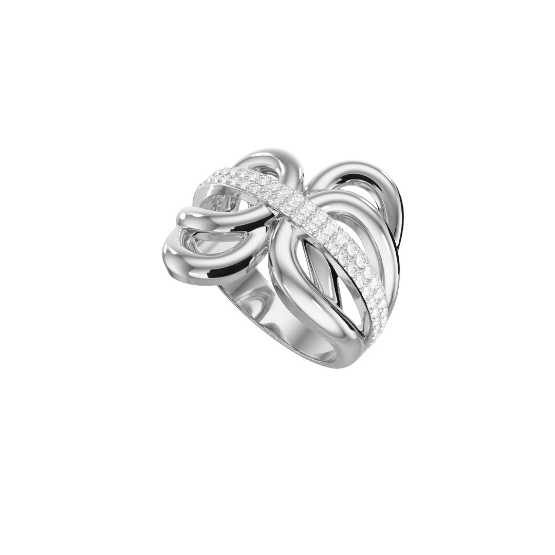 Кольцо из серебра с камнем Фианит фото, цены