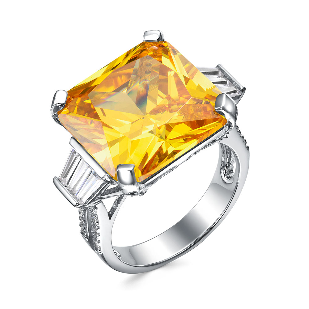 Кольцо из серебра с камнем Циркон фото, цены