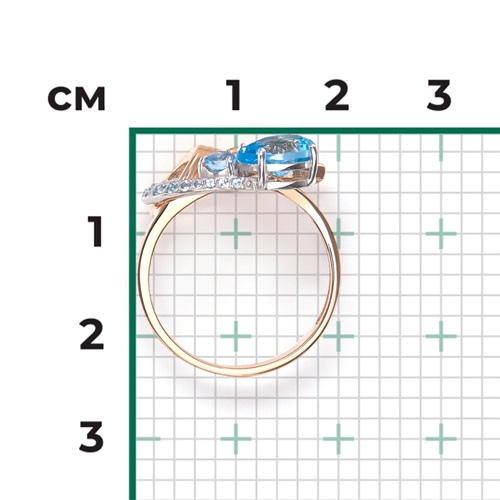 Кольцо из золота с камнем Топаз фото, цены