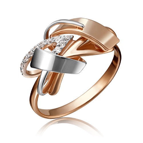 Кольцо из золота с камнем Фианит фото, цены