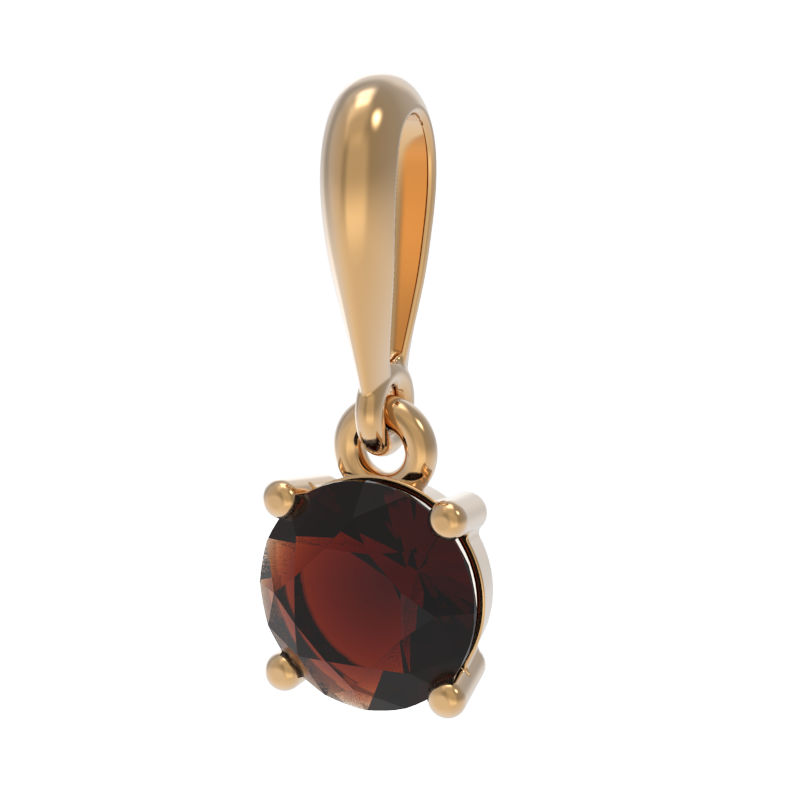 Подвеска из золота с камнем Гранат фото, цены