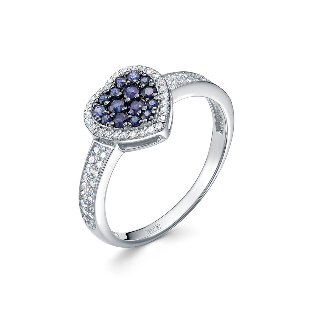 Кольцо из золота с камнем Бриллиант, Сапфир фото, цены