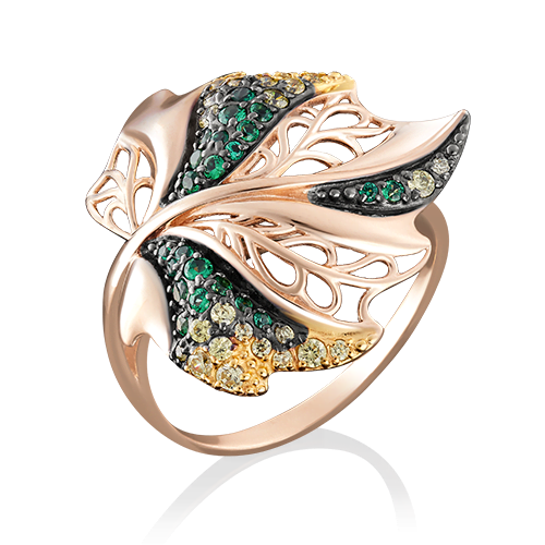 Кольцо из золота с камнем Фианит фото, цены